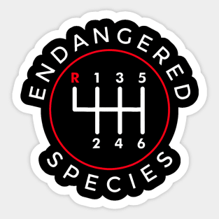 Endangered Species Manual Gearbox Stick Shift 6 Speed Sticker